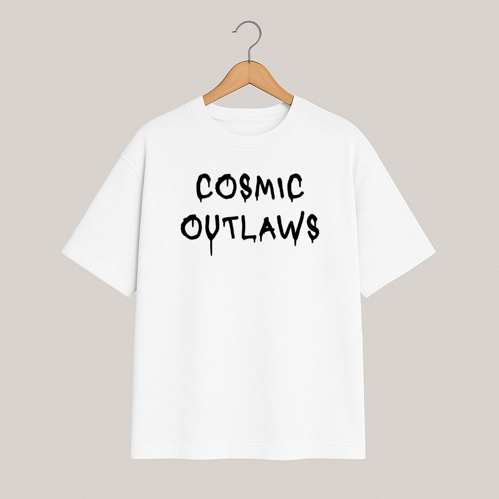 T-shirt oversize COSMIC OUTLAWS "Cosmic outlaws"