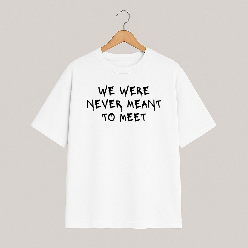 T-shirt oversize COSMIC OUTLAWS "We were never meant to meet"