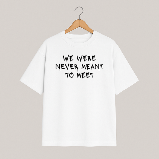 T-shirt oversize COSMIC OUTLAWS "We were never meant to meet"