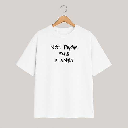 T-shirt oversize COSMIC OUTLAWS "Not from this planet"
