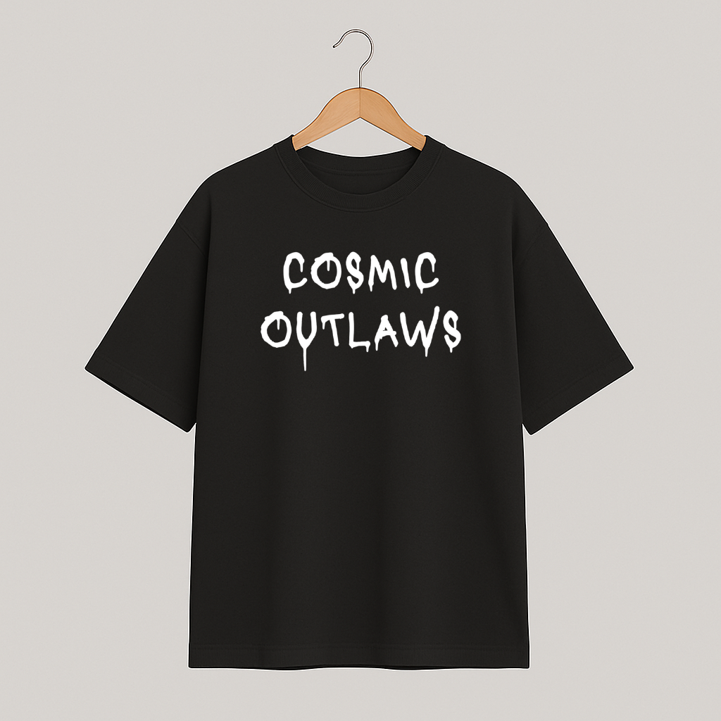 T-shirt oversize COSMIC OUTLAWS "Cosmic outlaws"