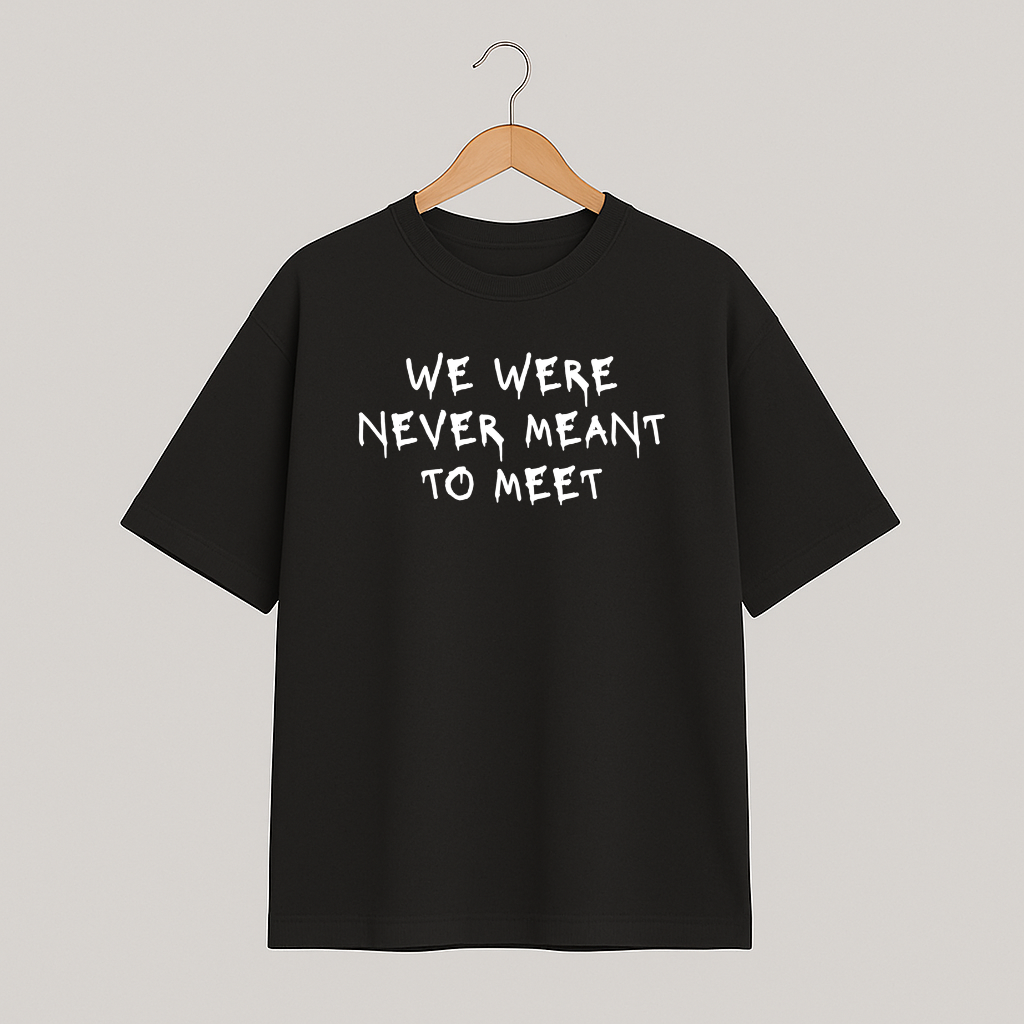 T-shirt oversize COSMIC OUTLAWS "We were never meant to meet"