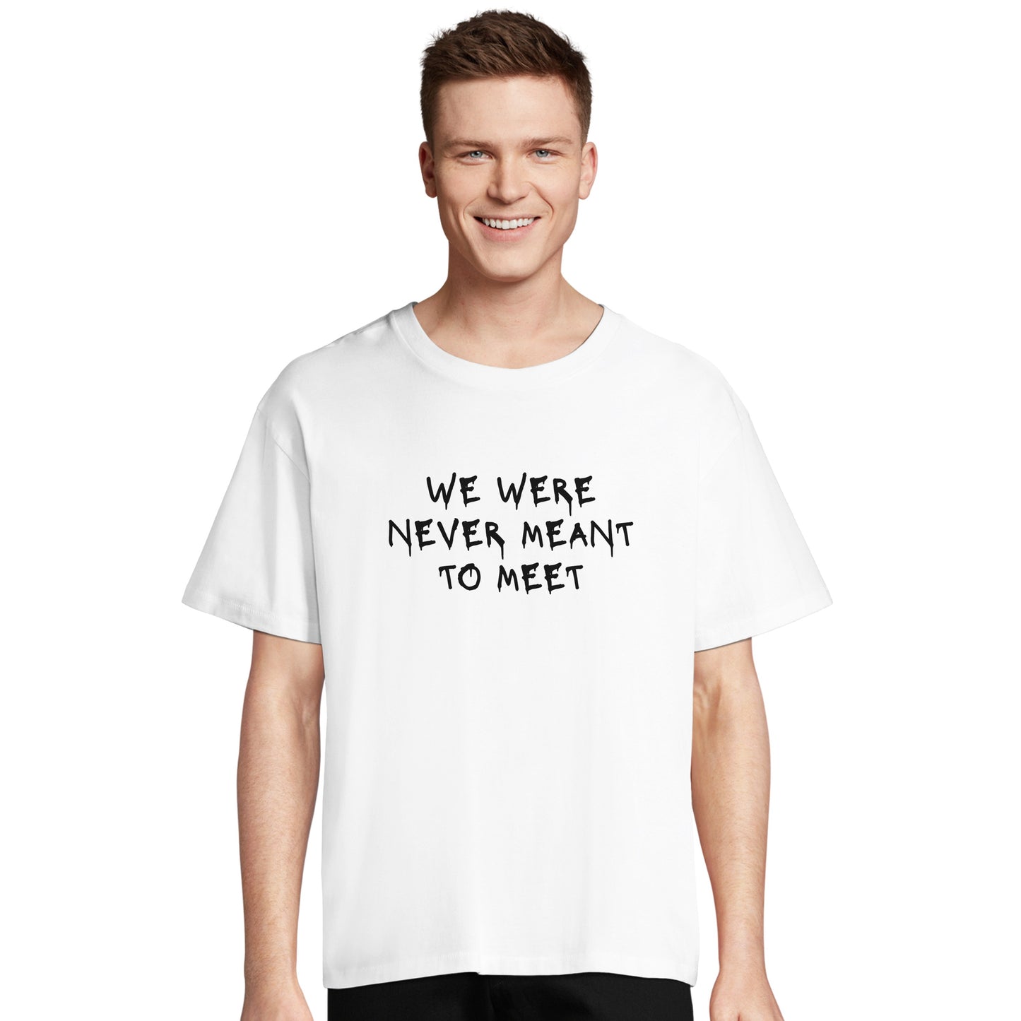 T-shirt oversize COSMIC OUTLAWS "We were never meant to meet"
