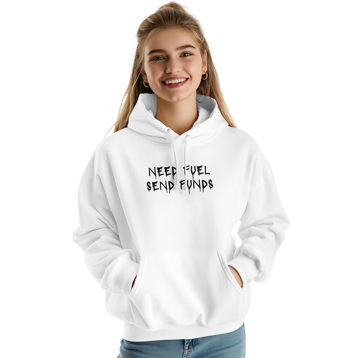 Hoodie COSMIC OUTLAWS "Need fuel send funds"