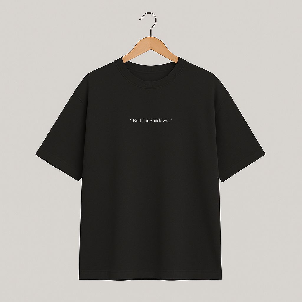 T-shirt oversize BEYOND HORIZON "Built in Shadows."