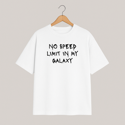 T-shirt oversize COSMIC OUTLAWS "No speed limit in my galaxy"