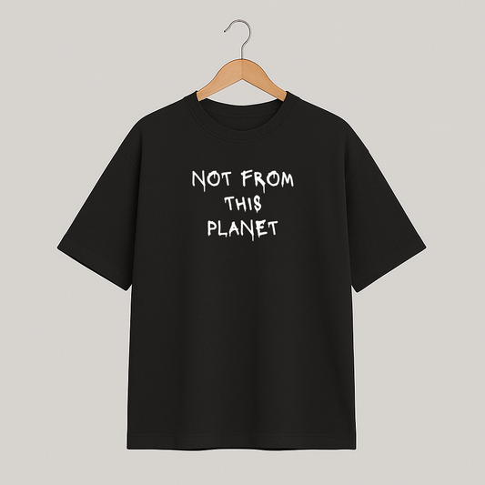 T-shirt oversize COSMIC OUTLAWS "Not from this planet"