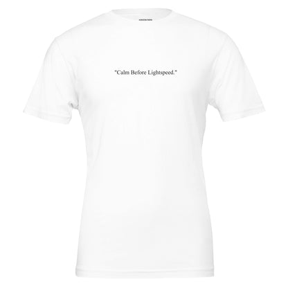 T-shirt BEYOND HORIZON "Calm Before Lightspeed."