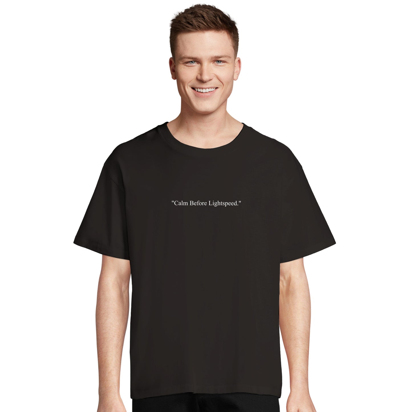 T-shirt oversize BEYOND HORIZON "Calm Before Lightspeed."