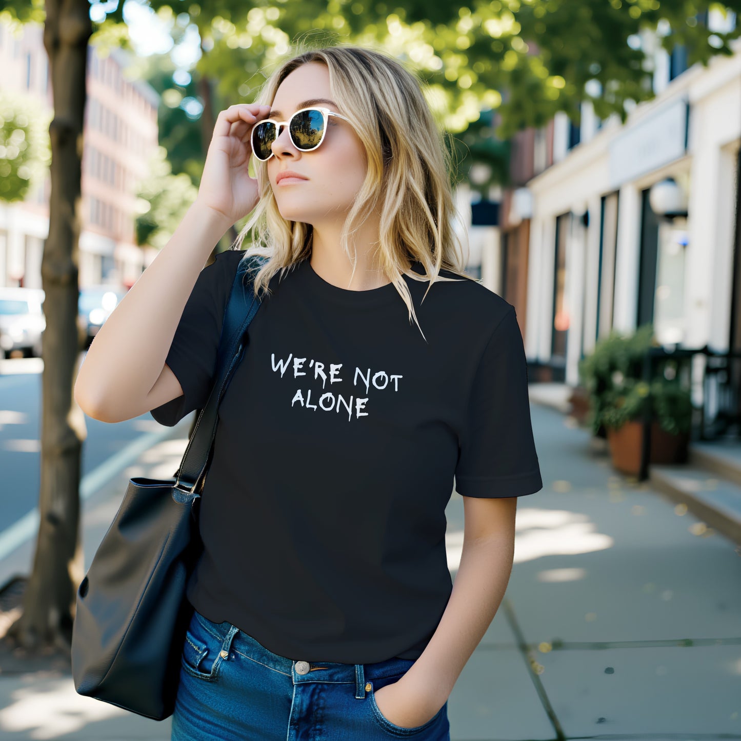 T-shirt COSMIC OUTLAWS "We're not alone"